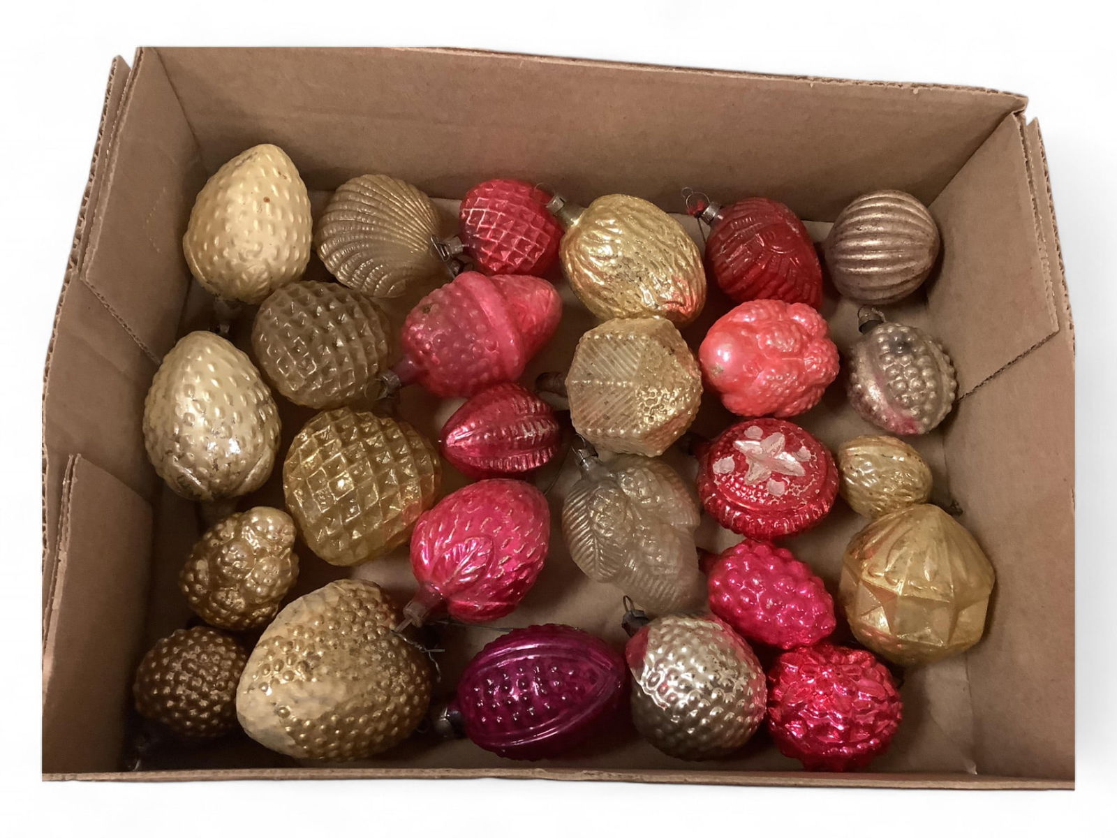 Vintage Glass Christmas Ornaments: Vintage Glass Christmas OrnamentsAssorted sizes and colors.