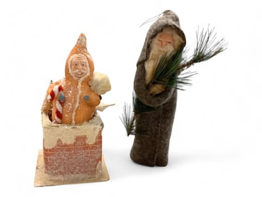 (6) Vintage Style Santas