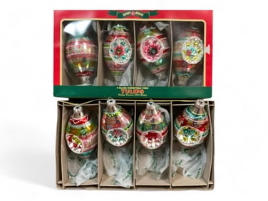Christopher Radko Shiny Brite Ornaments. Tulips