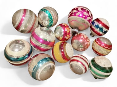Shiny Brite Ornaments with Mica