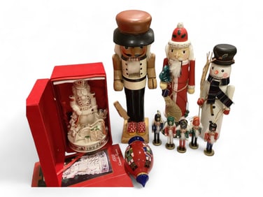 Wood and Porcelain Nutcrackers
