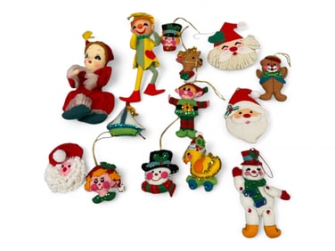 Cloth Christmas Ornaments. (1) Shelf Sitter Christmas Pixie Elf Doll.
