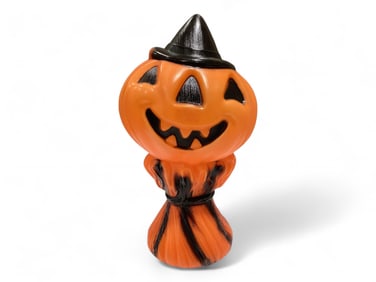 Empire Lighted Jack - O - Lantern on Straw Blow Mold 14 1/2" H