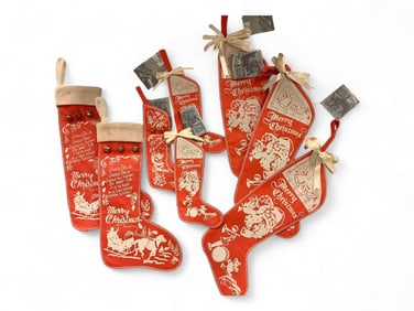 (8) Vintage Style Bethany Lowe Designs Christmas Stockings