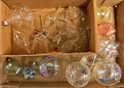 Clear Christmas Tree Ornaments Range from 2" to 5.5".