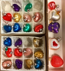 Heart Christmas Tree Ornaments Range from 1.5" to 3".
