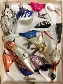 Bird Christmas Tree Ornaments Range from 2" to 6" long.