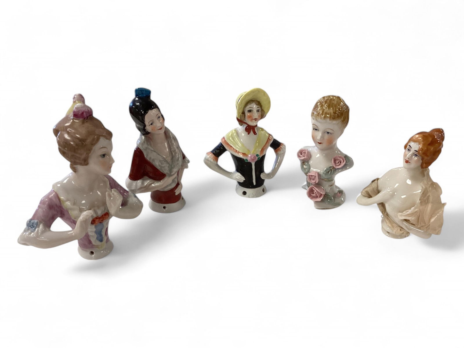 Five China Half Dolls (1 of 9)