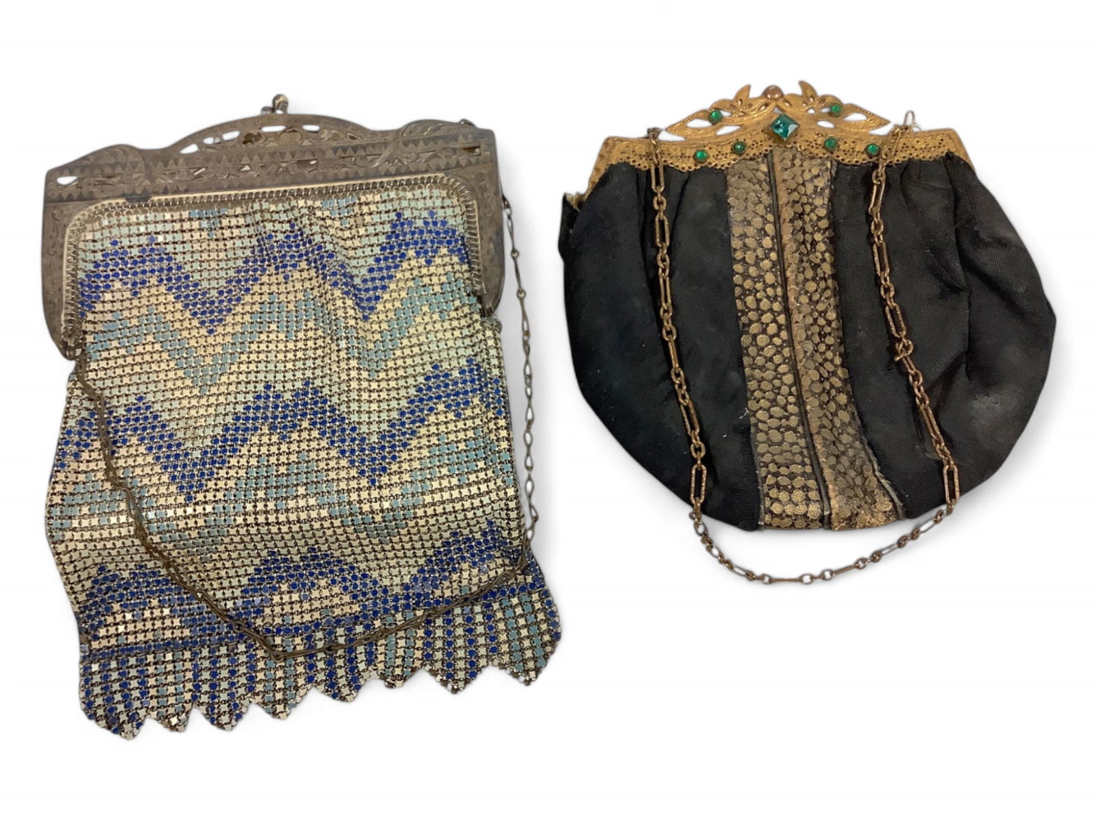 1930's Whiting & Davis Co. Silver Plated Mesh Bag and Vintage Purse (1 of 8)