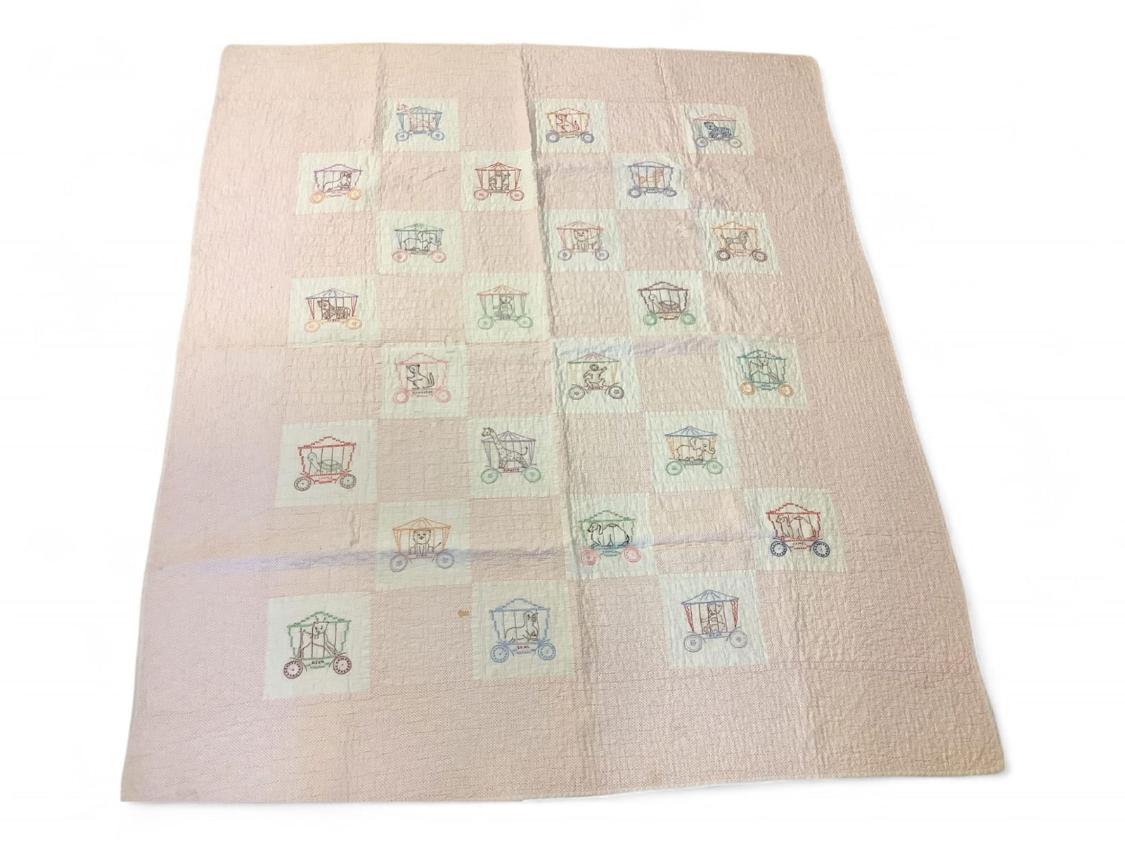 Vintage Hand Embroidered Children's Quilts (1 of 13)