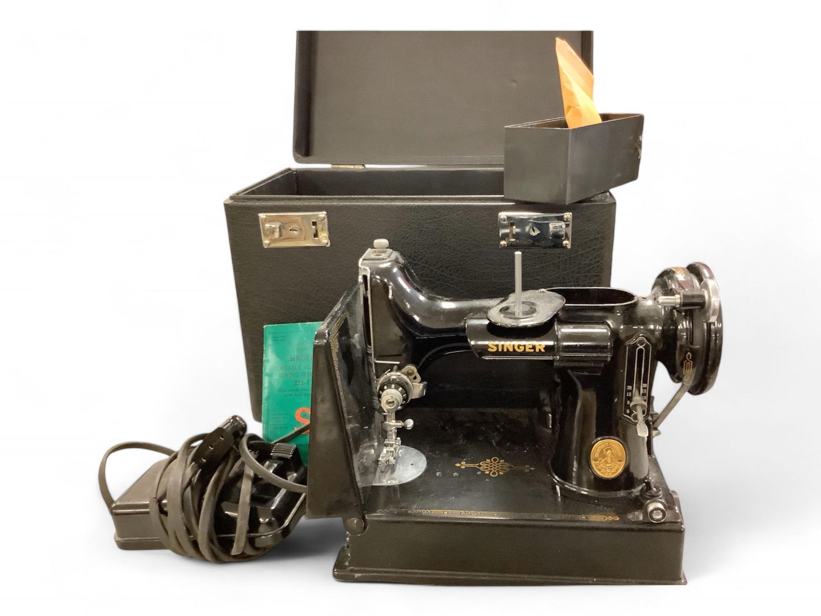 Singer Featherweight 221-1 with Case and Accessories (1 of 9)
