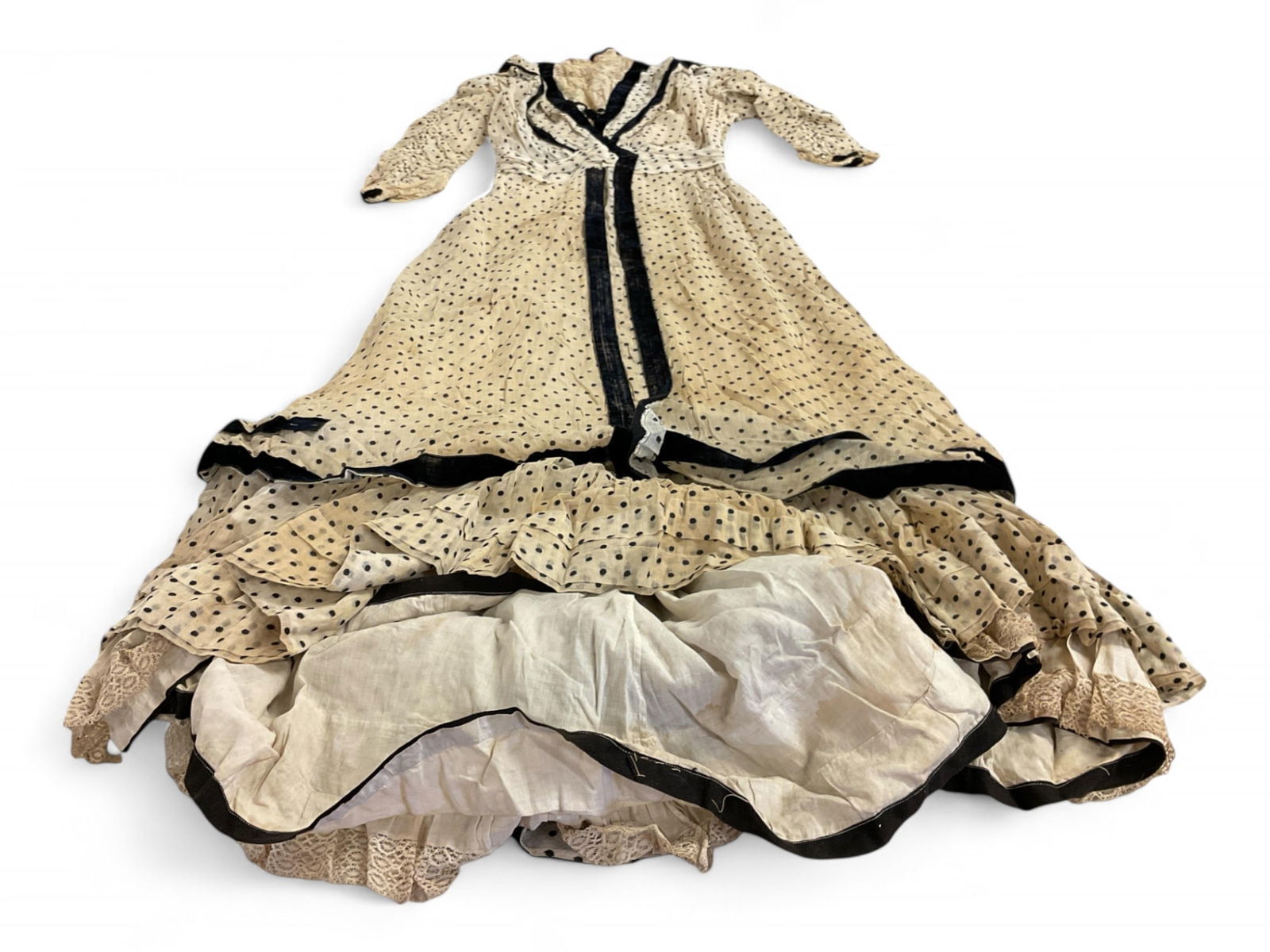 Vintage Black and White Polkadotted Dress (1 of 6)