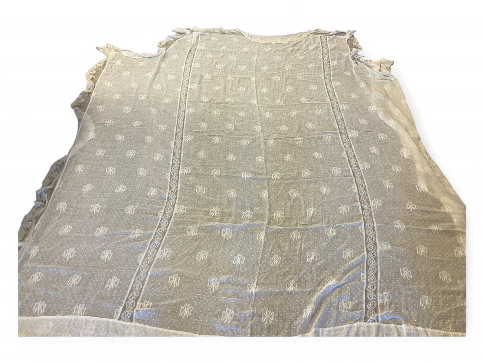 Vintage Lace Overlays For Bed: Vintage Lace Overlays For Bed White 80" W x 85" L