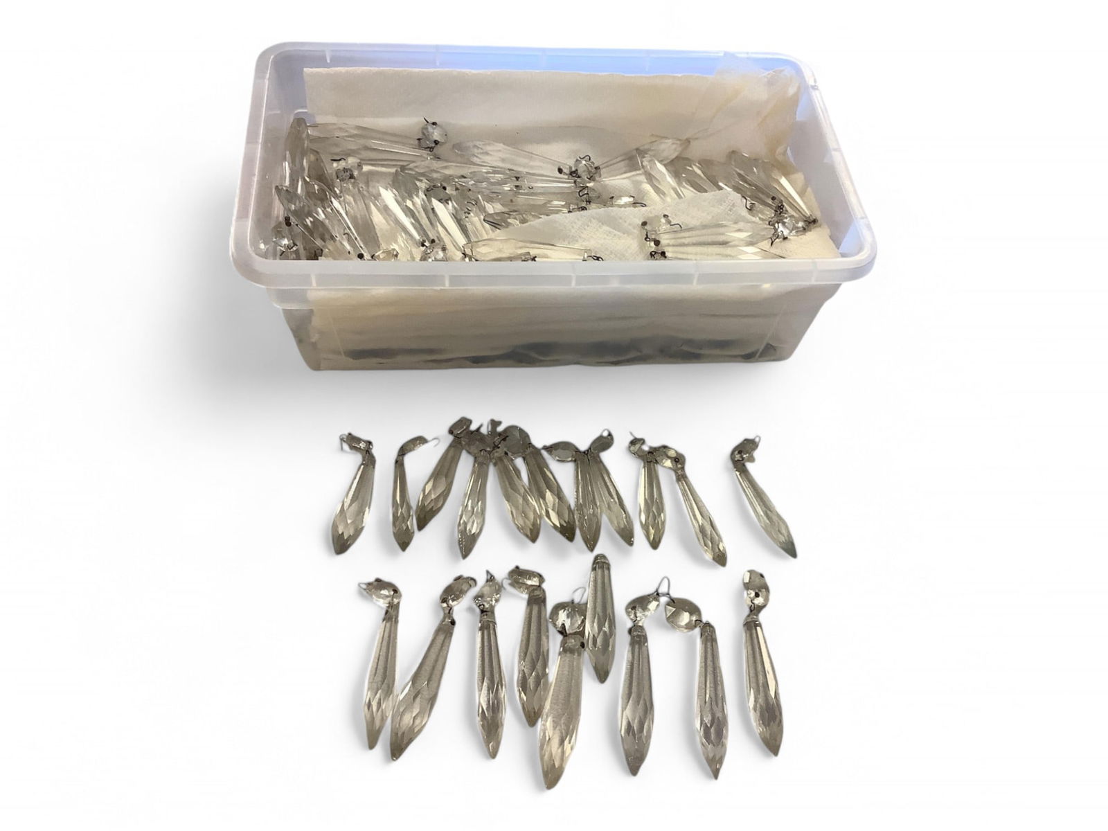 Glass Prisms 3" Long Lot of (150+) (1 of 2)