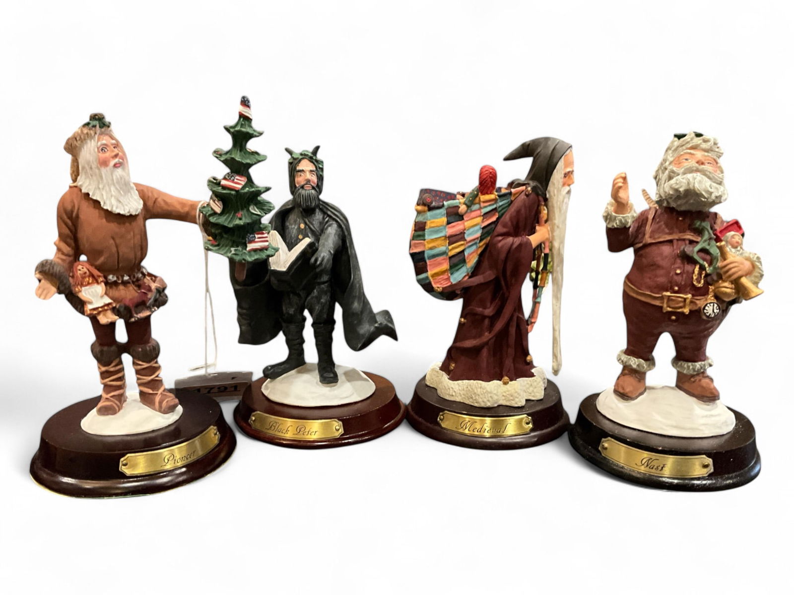 (4) Duncan Royale Numbered/Signed "History of Santa Claus" Figurines (1 of 4)