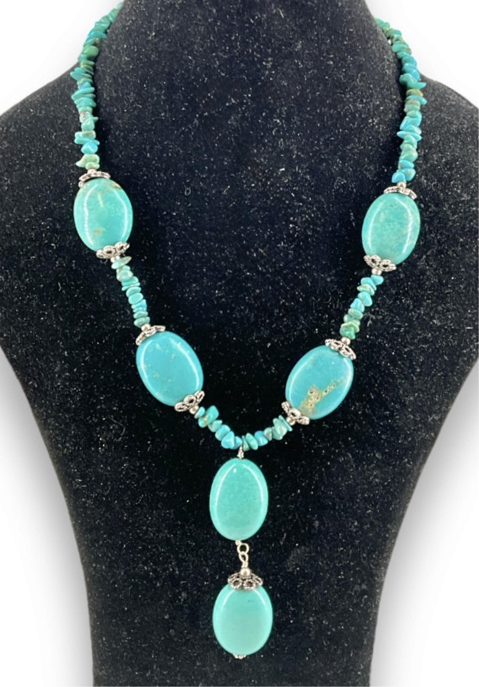 Sterling Silver Turquoise Necklace (1 of 6)
