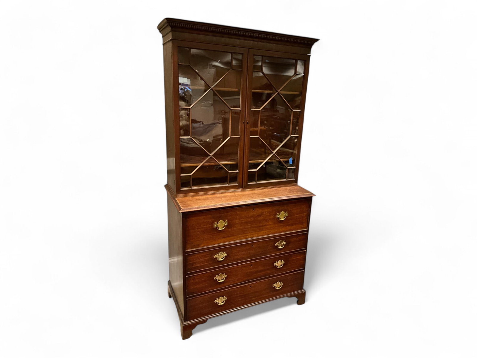 Chippendale Butler's Desk 84 x 42 x 23 in. (213.4 x 106.7 x 58.4 cm.): Chippendale Butler's Desk Three drawers, drop front secretary drawer, and two doors. 84 x 42 x 23 in. (213.4 x 106.7 x 58.4 cm.)