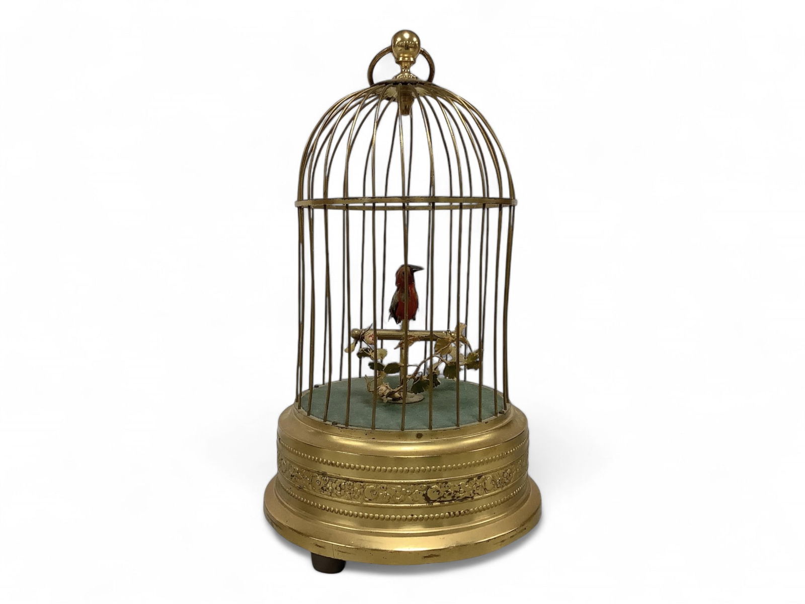 Vintage German Bird in a Cage Music Box (1 of 2)