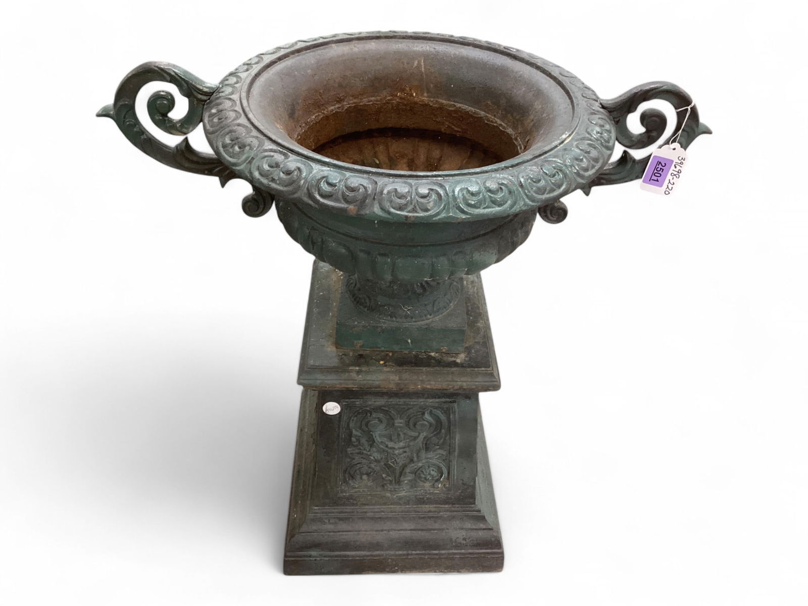 Cast Iron Garden Urn 31" H x 19" in Dia.