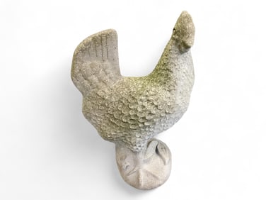 Cement Yard Chicken 15 1/2" H