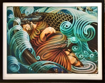 Artist Proof "Eye of the Storm" Image measures 33.75" x 24"; frame measures 39" x 29.5".