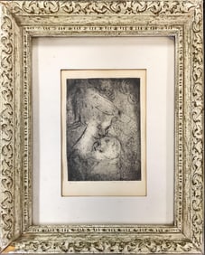 Print of Mother and Baby Measures 10.25" x 12.25".