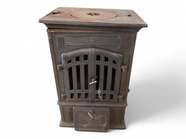 Small Cast Iron Stove 23 1/2" H x 15 1/2" W x 12" D