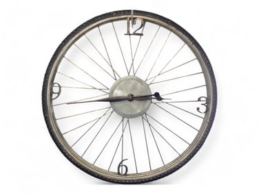 Bicycle Wheel Battery Operated Clock 26 1/2" in Dia.