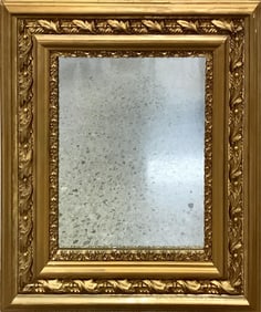 Elaborate Gold Framed Mirror Measures 27.25" x 31.5".