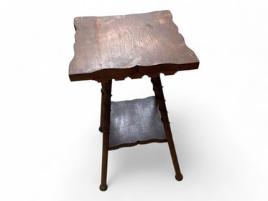 Small Square Oak Plant Stand 20" H x 11" x11"