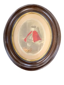 Oval Picture of Girl in Red Cloak