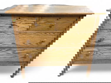 Oak Chest of Drawers 34" H x 38" W x 18" D