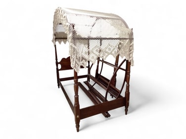2 Twin Oldtowne Canopy Beds with Hand Made Belgium Lace Canopies
