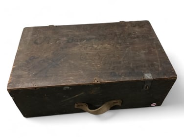 Primitive Wood Storage Box 9 1/2" H x 25" W x 14 1/2" D