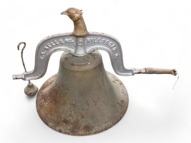 C.S. Bell & Co. # 4 Cast Iron Church Bell Approx. 19" H x approx. 19" in Dia