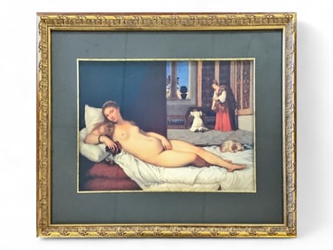 Reclining Venus by Jean-Auguste-Dominique Ingres Image measures 14.5" x 10.5"; frame measures 21.75"