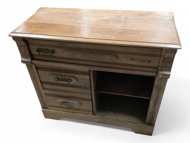 Walnut Victorian Wash Stand 27 1/2" 31" W x 14" D