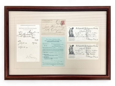 Framed Memorabilia from Equitable Life Assurance Society Measures 25.25" x 17.25"