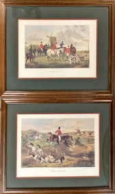 Pair of Framed Lithographs of Fox Hunt