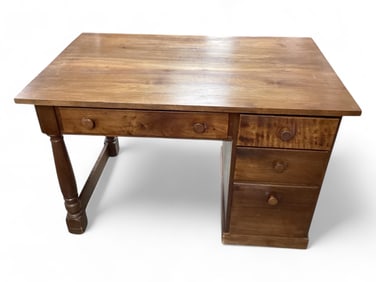 1940s Walnut Desk 30" H x 47" W x 29" D