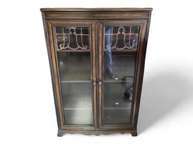 Glass Door Bookcase 46" H x 30" W x 10 1/2" D