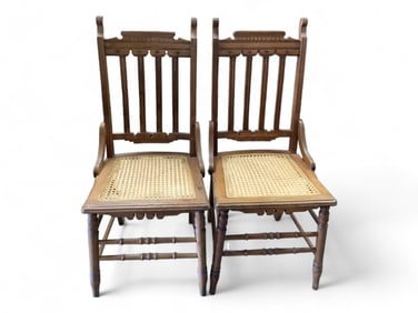 Pair of Antique Cane Chairs
