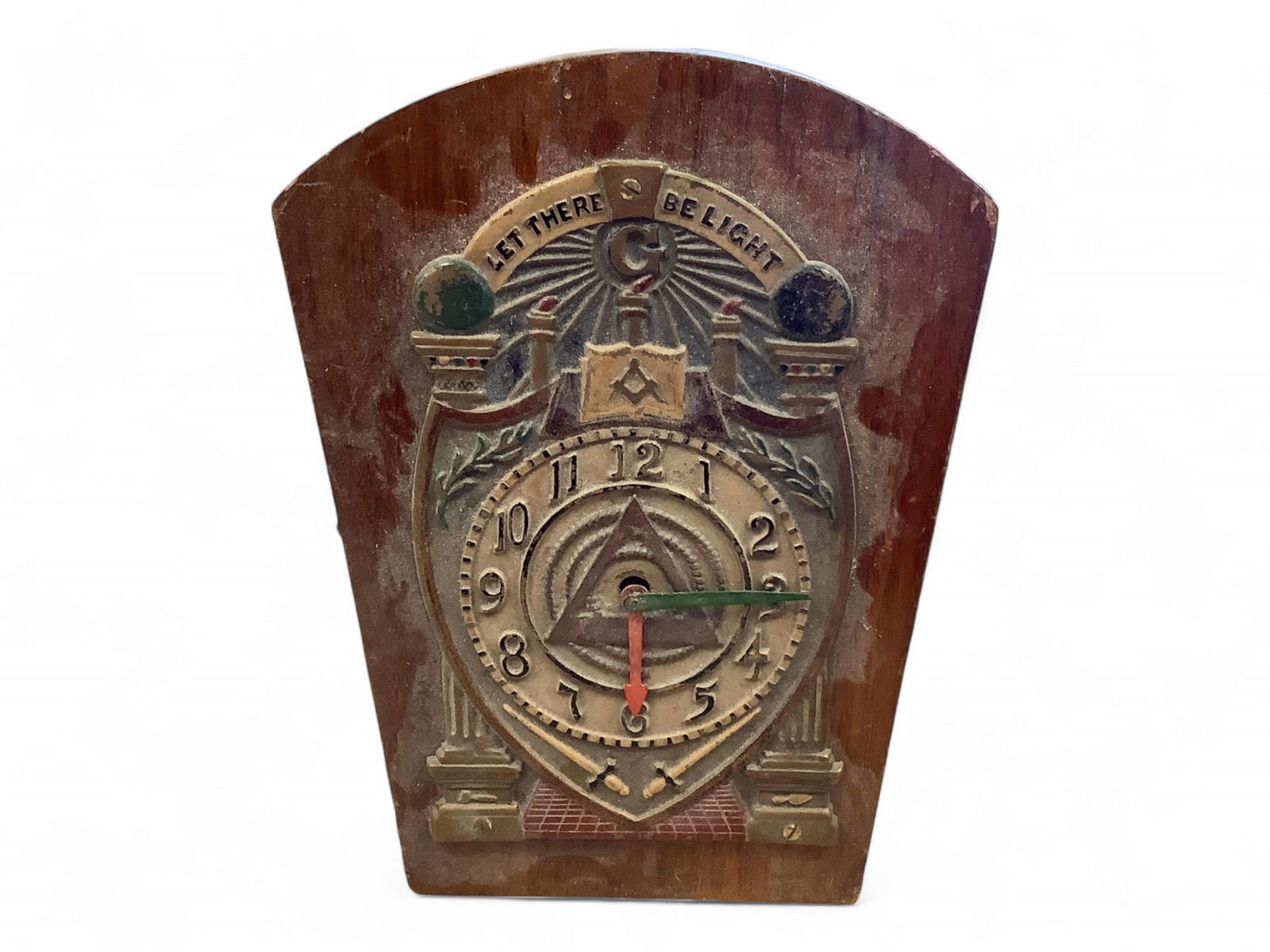 Masonic Clock Approximately 12" x 9" x 2.75" (1 of 5)