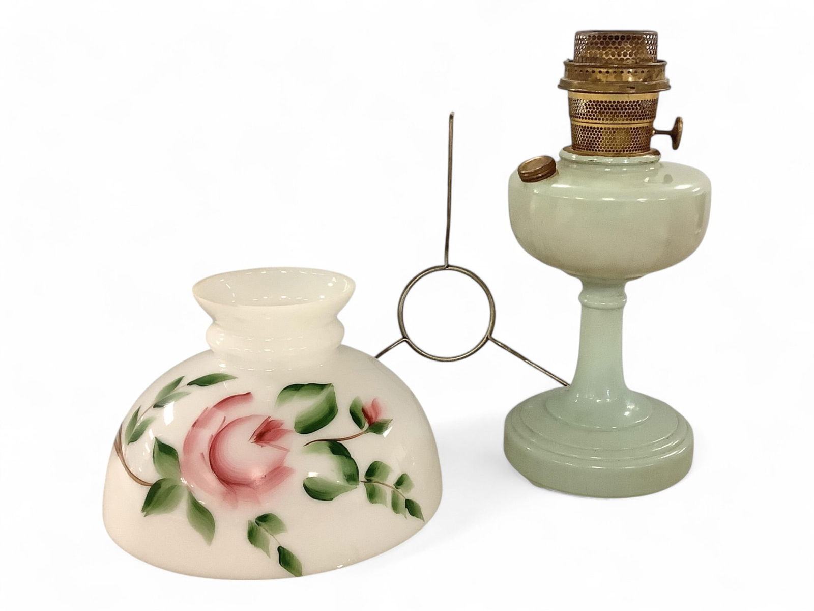 Mint Green Aladdin Oil Lamp with Shade (1 of 1)