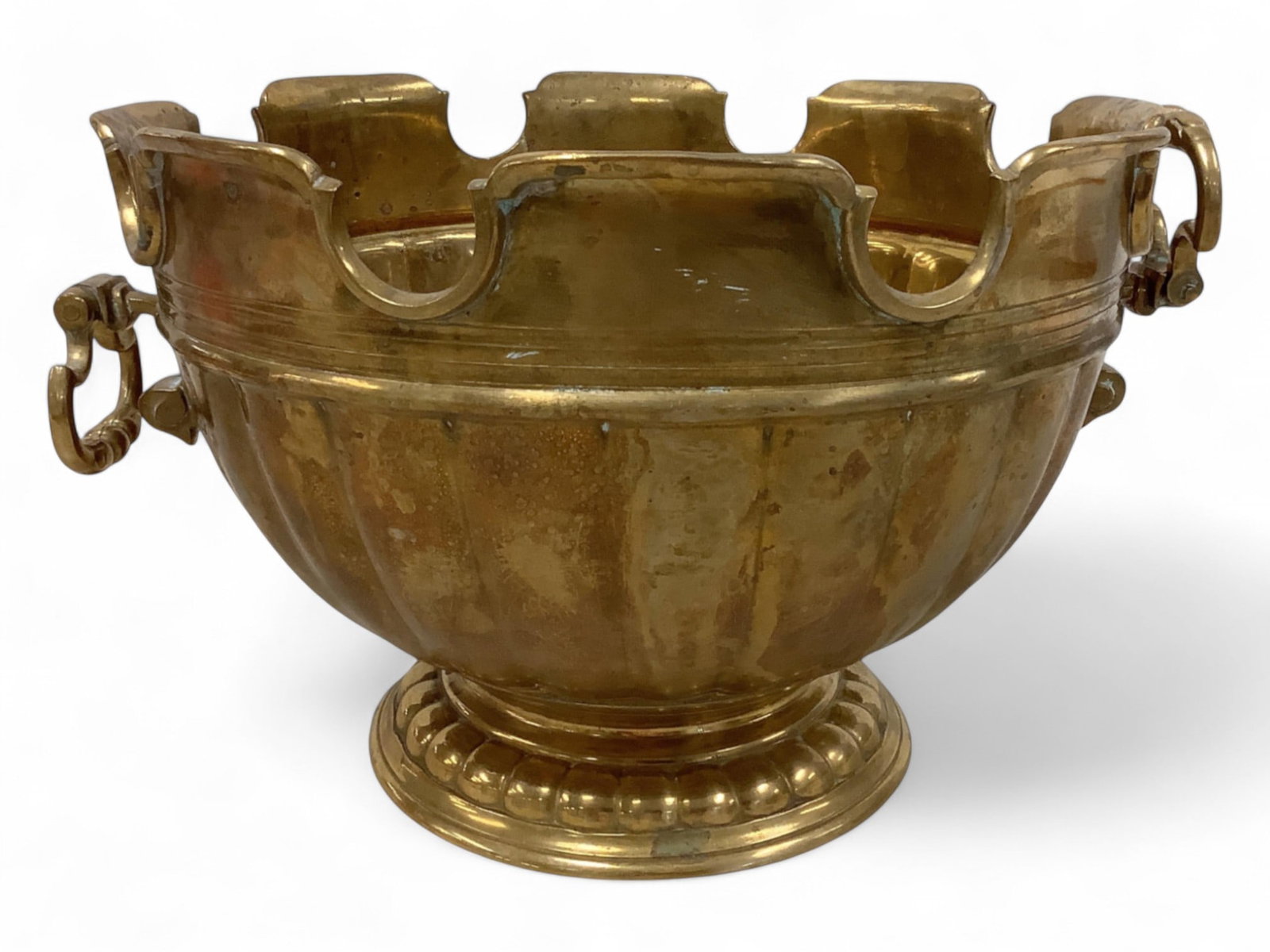 Mottahedeh Brass Wine Cooler 13.25"W x 9.25"H: Mottahedeh Brass Wine Cooler Mottahedeh Brass Wine Cooler: with handles 13.25"W x 9.25"H