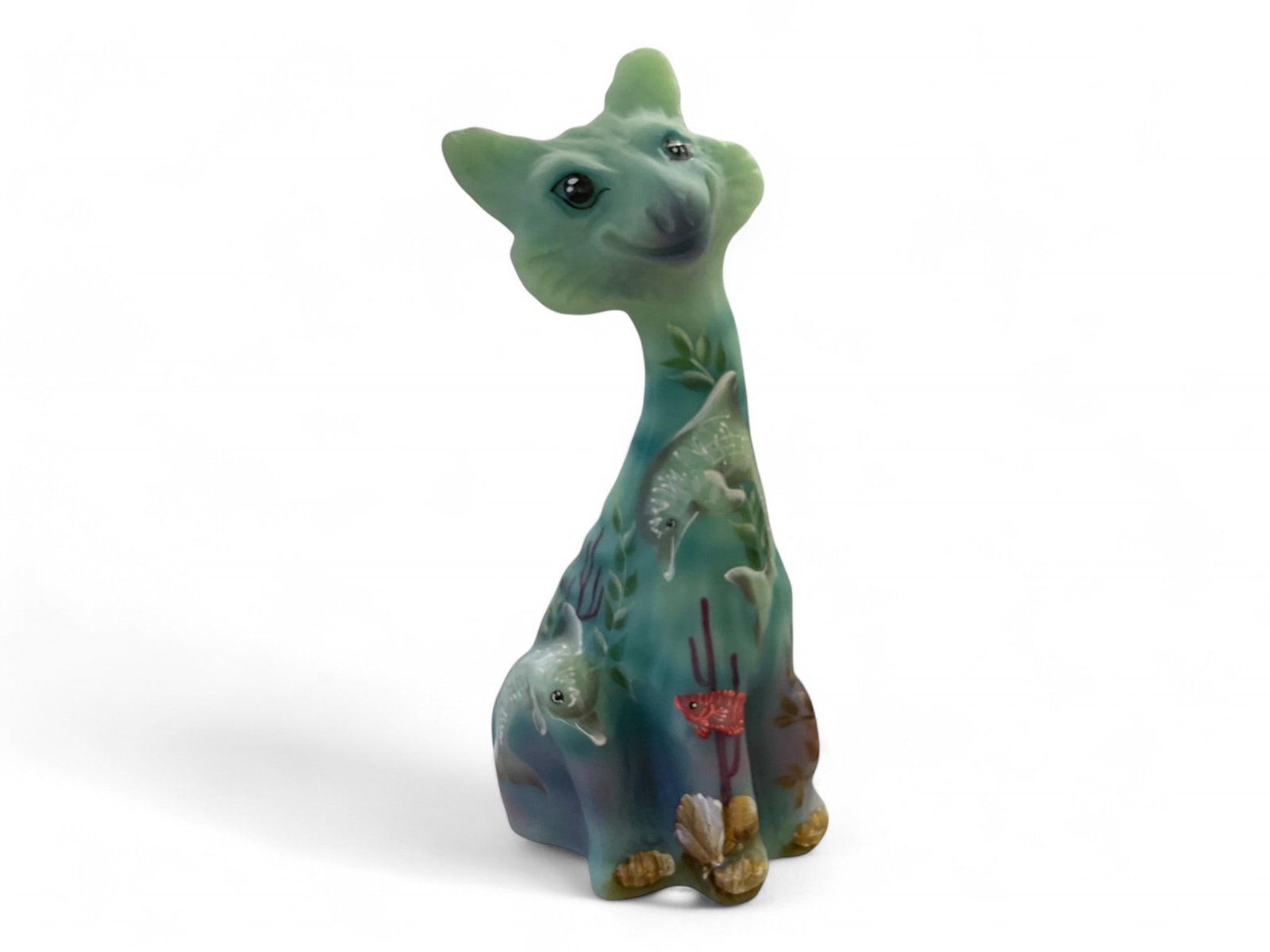 Vintage Fenton Feline with Marine Theme (1 of 6)