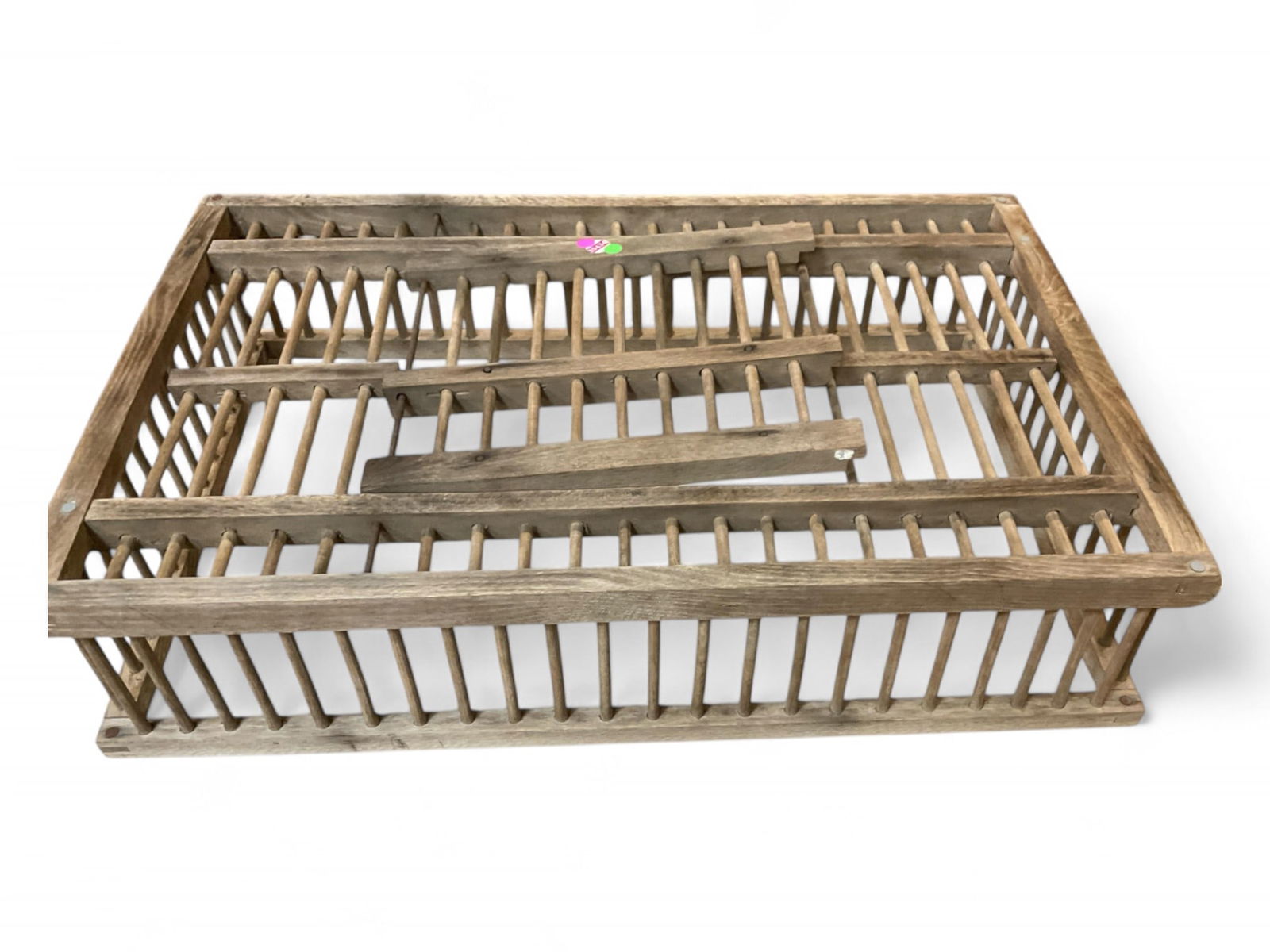 Vintage Primitive Wooden Chicken Crate Carrier.: Vintage Primitive Wooden Chicken Crate Carrier.23" W x35" L