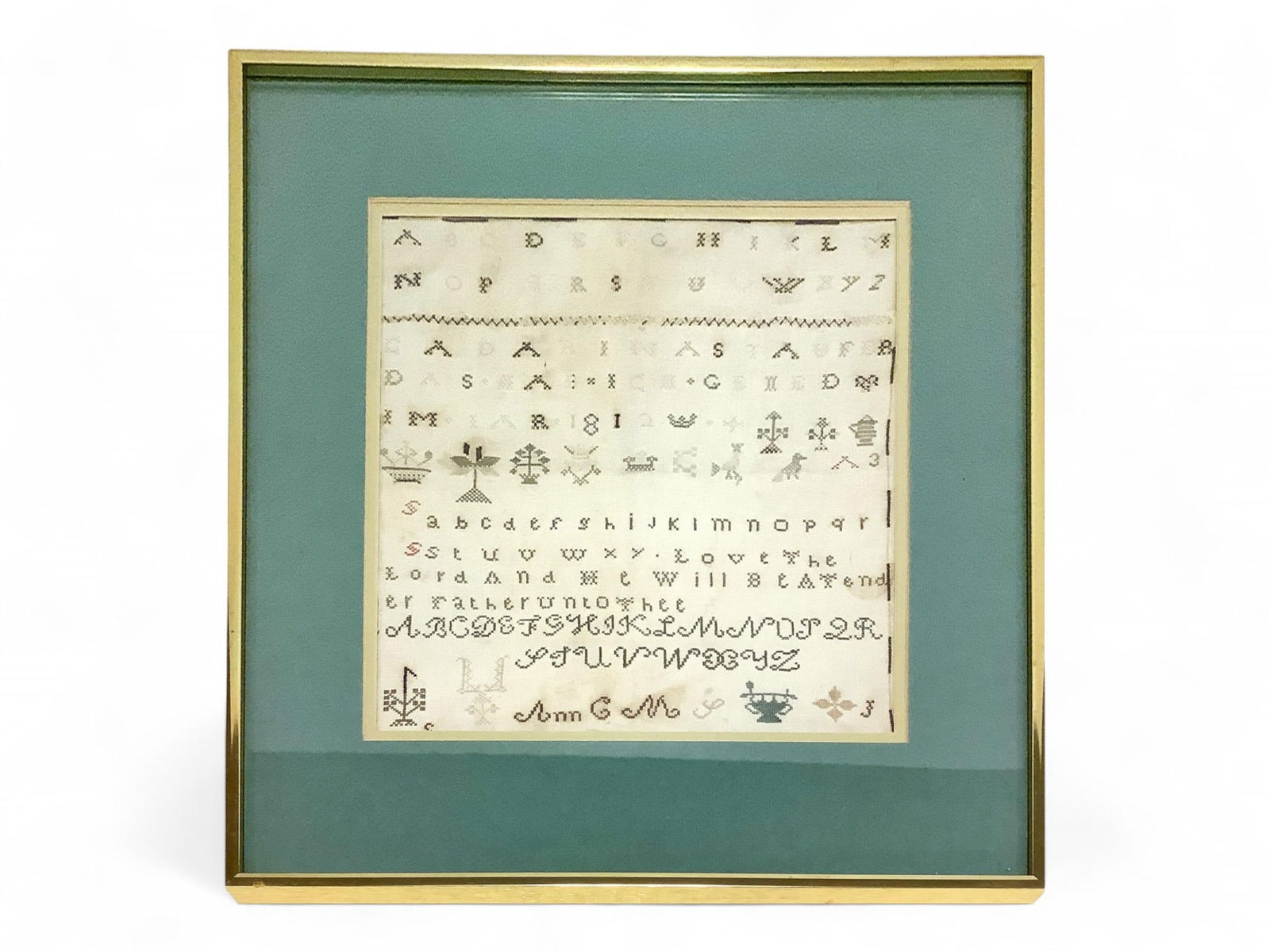 Early Embroidered Sampler (1 of 3)