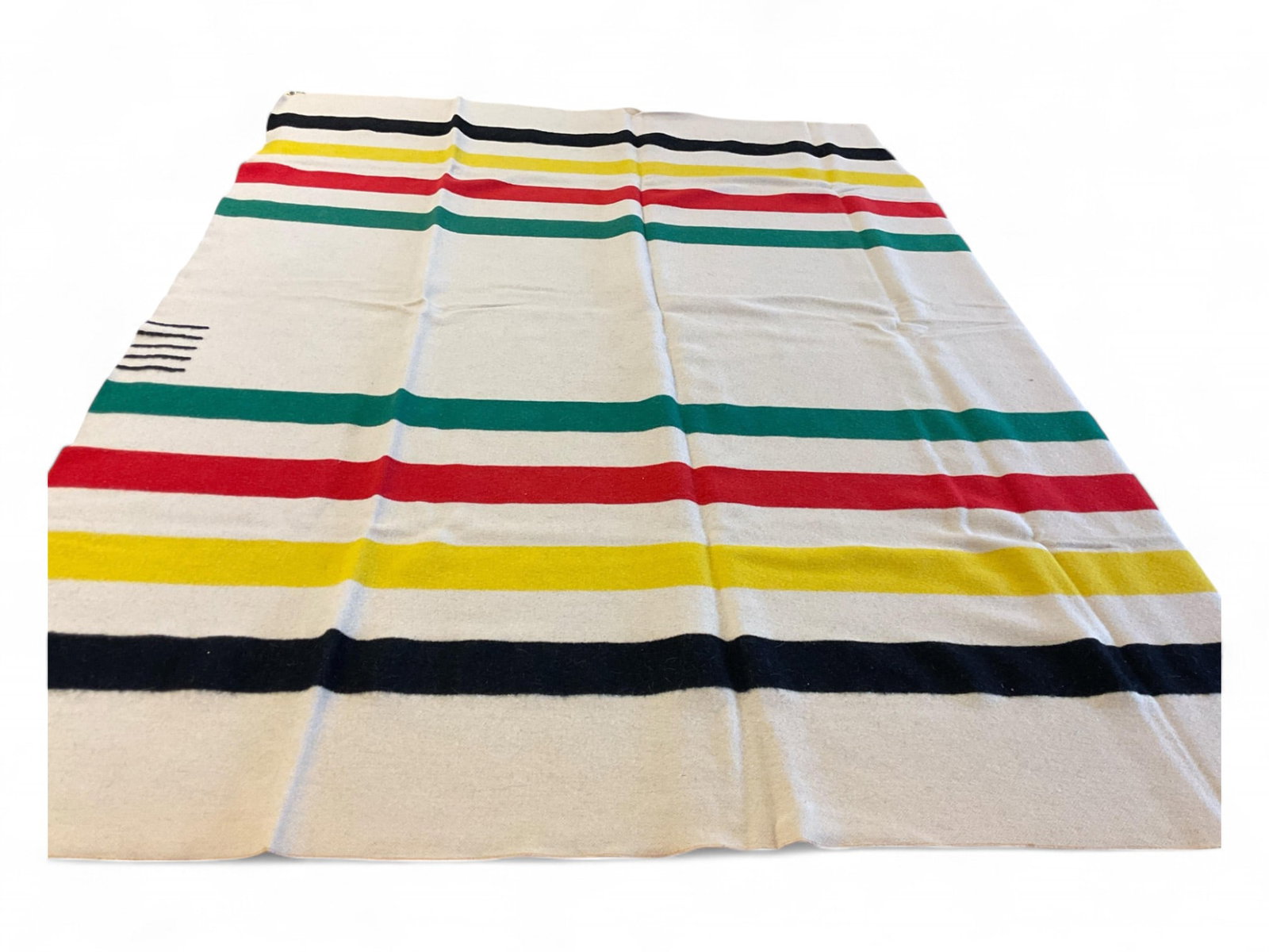 Vintage Hudson Bay Five Point Wool Blanket (1 of 3)