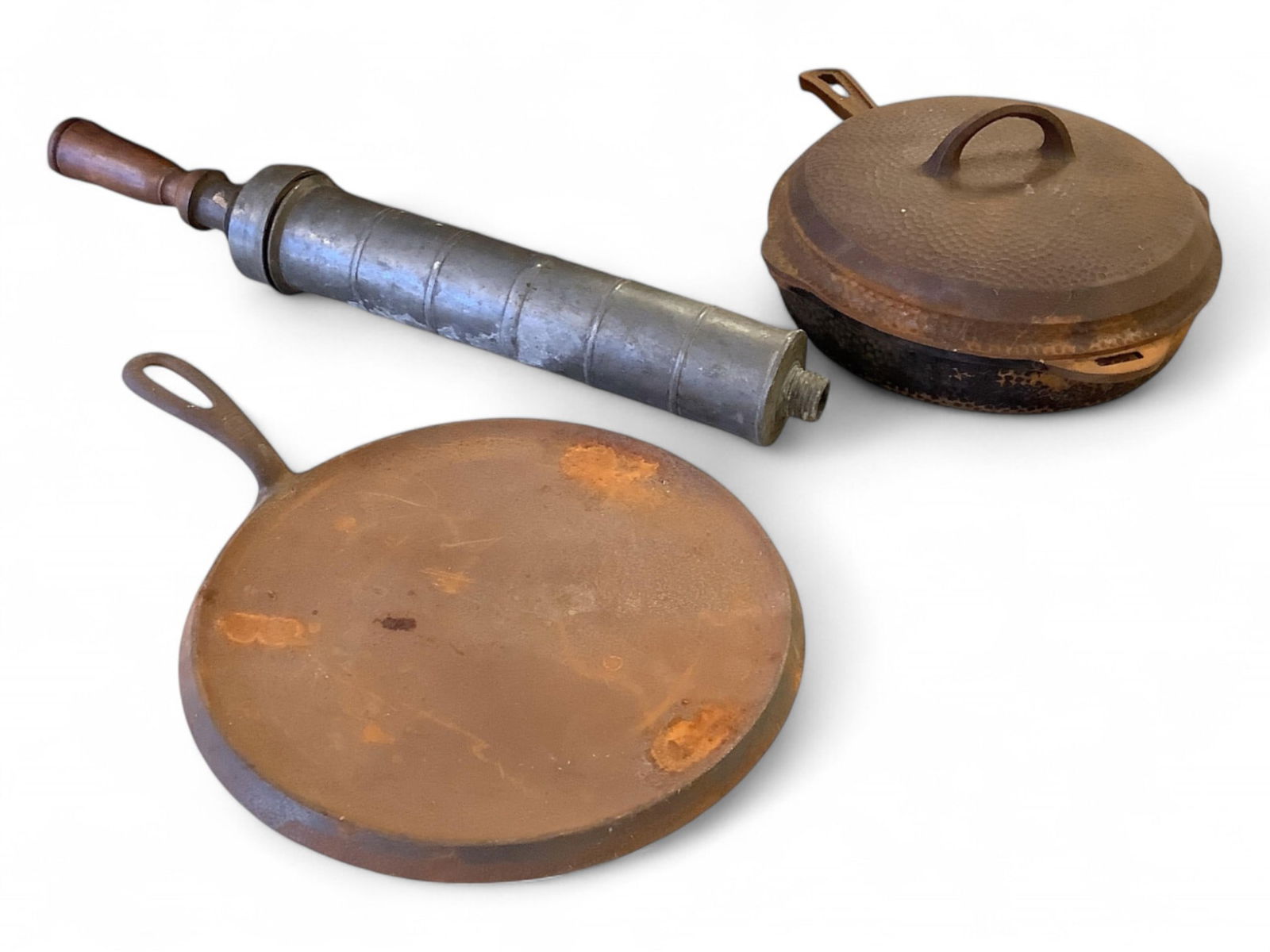 Cast Iron Pans, Wooden Case and More (1 of 6)